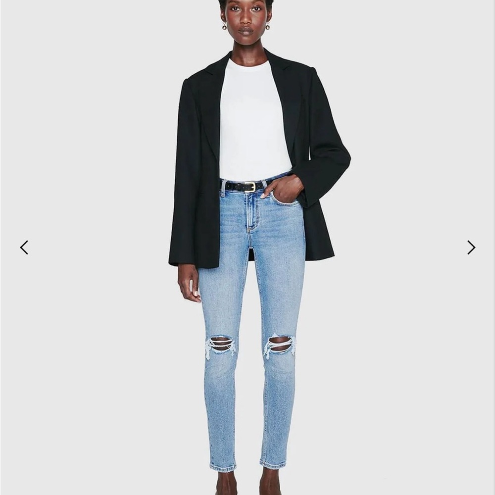 Anine Bing Light Blue Distressed Skinny Jeans